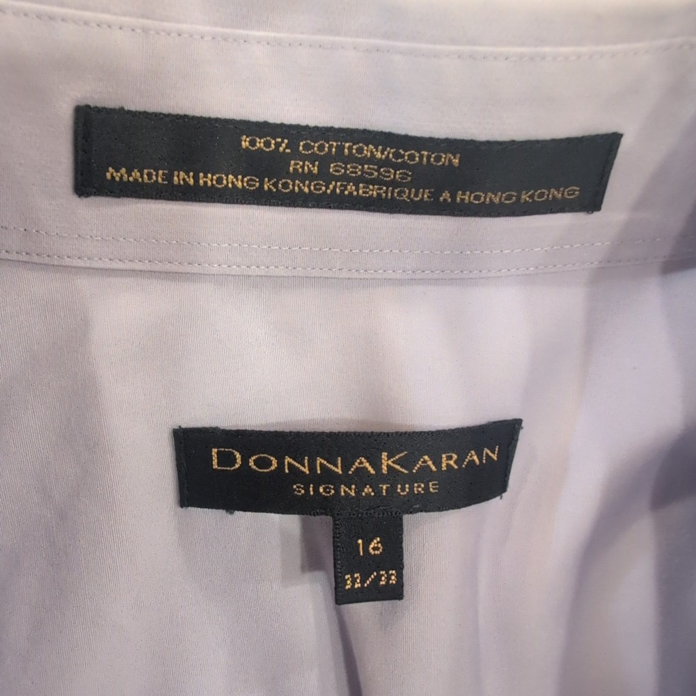 Donna‎ Karan Signature Mens Lavender Purple Dress Shirt Long Sleeve Button Down - Picture 2 of 3